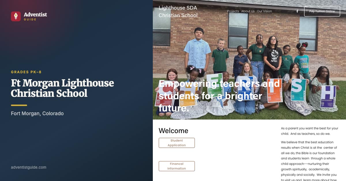 The Ft Morgan Lighthouse  Christian School website