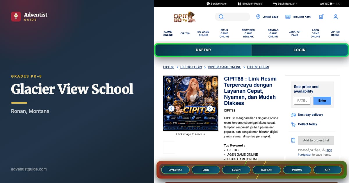 The Glacier View School website