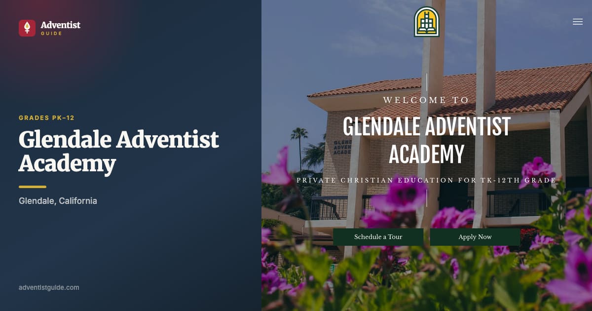 The Glendale Adventist Academy website