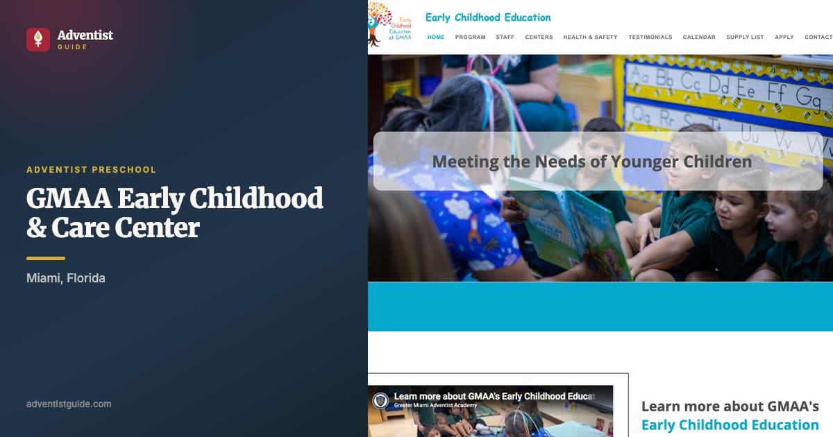 The GMAA Early Childhood & Care Center website
