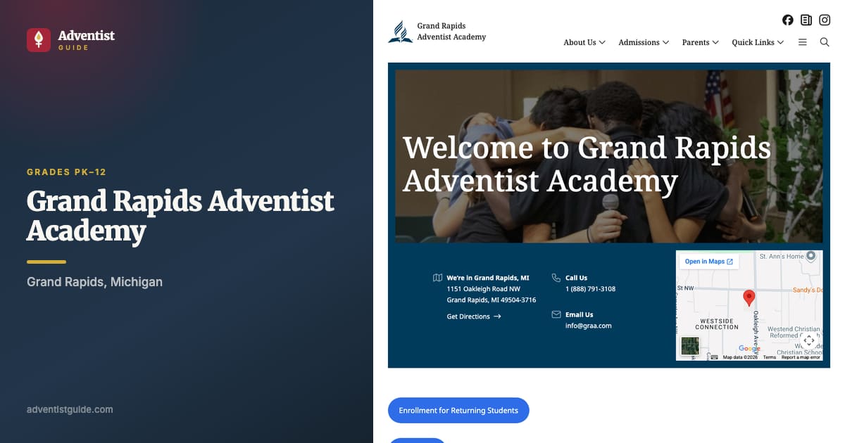 The Grand Rapids Adventist Academy website