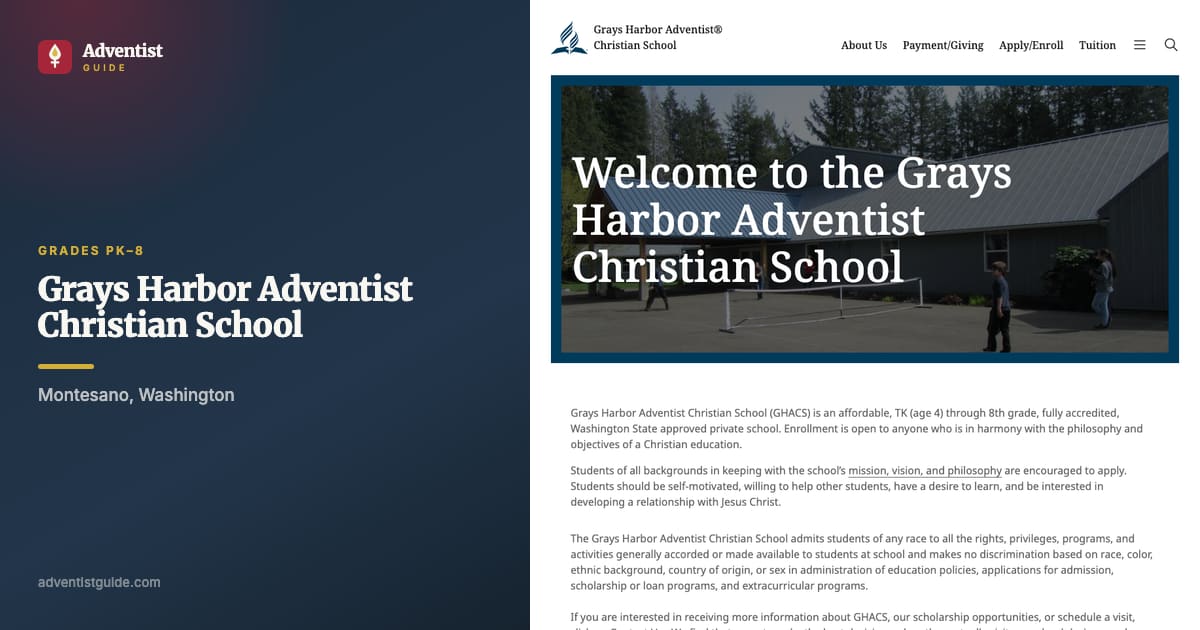 The Grays Harbor Adventist Christian School website