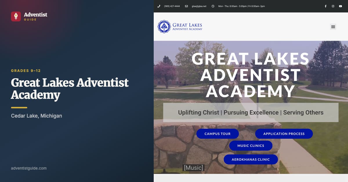 The Great Lakes Adventist Academy website