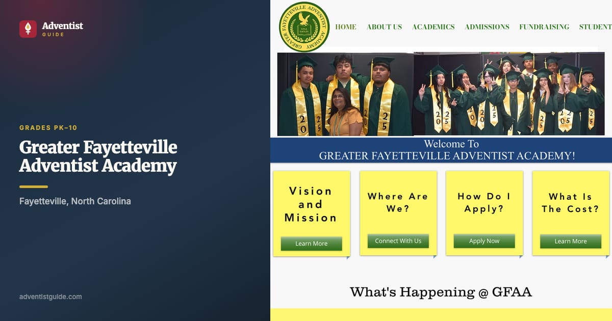The Greater Fayetteville Adventist Academy website