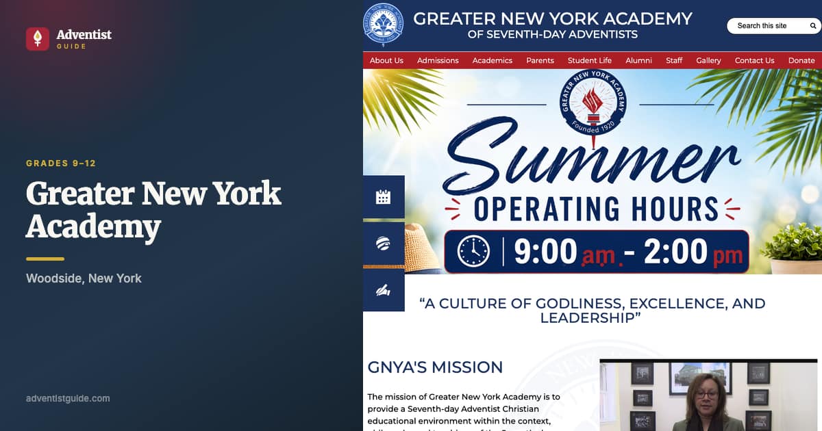 The Greater New York Academy website