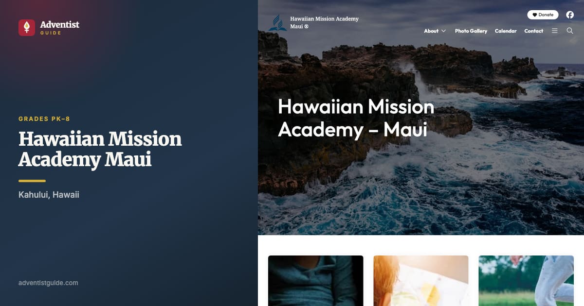 The Hawaiian Mission Academy Maui website