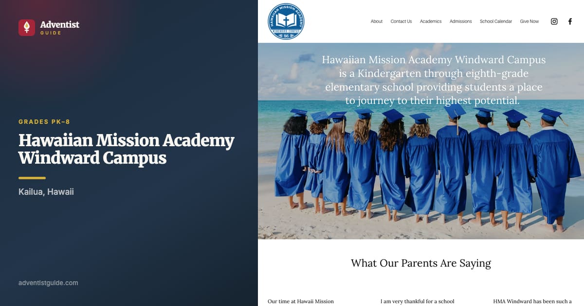 The Hawaiian Mission Academy Windward Campus website
