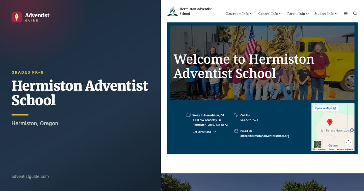 The Hermiston Adventist School website