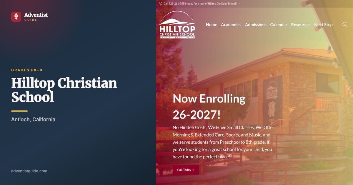 The Hilltop Christian School website