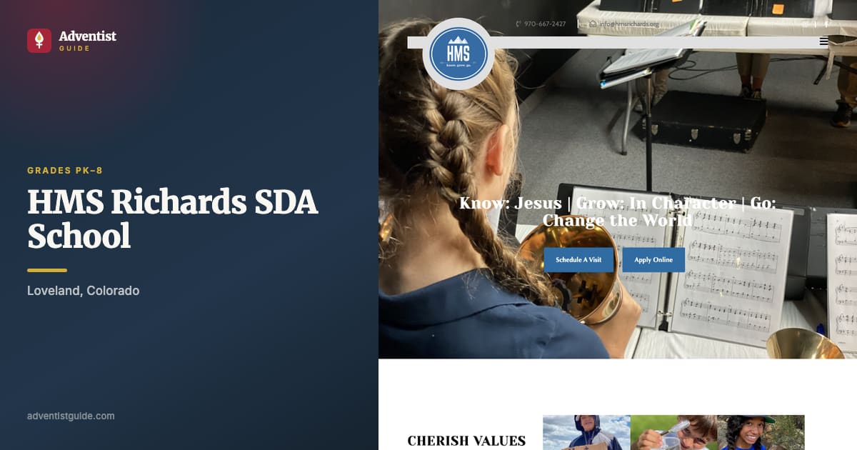 The HMS Richards SDA School website