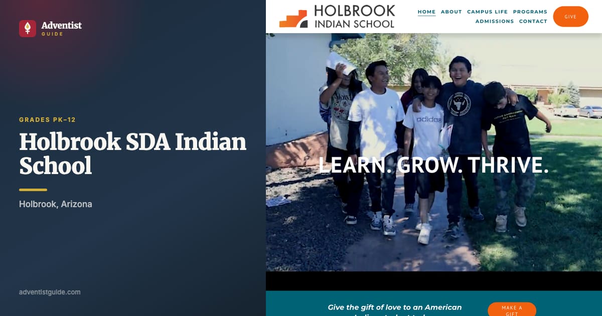 The Holbrook SDA Indian School website
