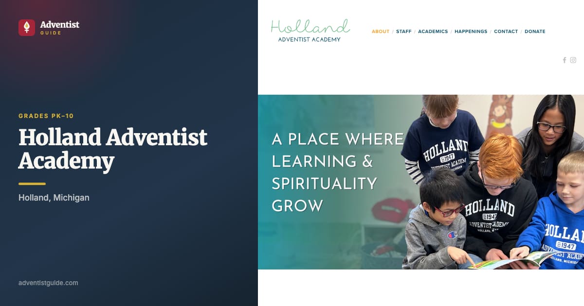 The Holland Adventist Academy website