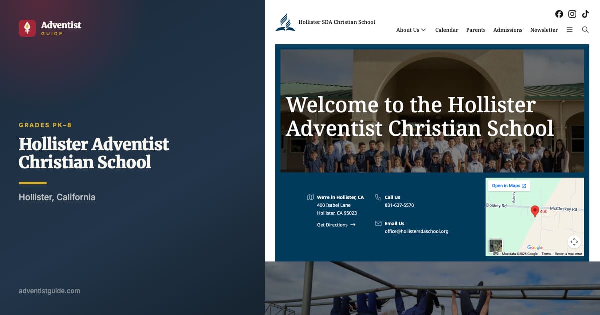 The Hollister Adventist Christian School website