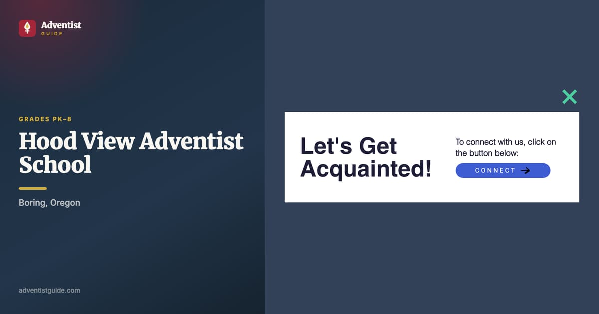 The Hood View Adventist School website
