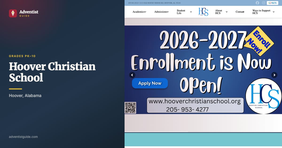The Hoover Christian School website