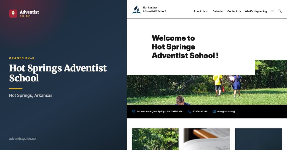 The Hot Springs Adventist School website
