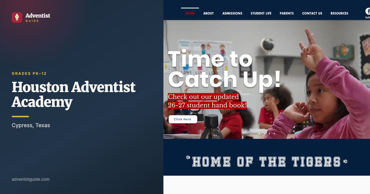 The Houston Adventist Academy website