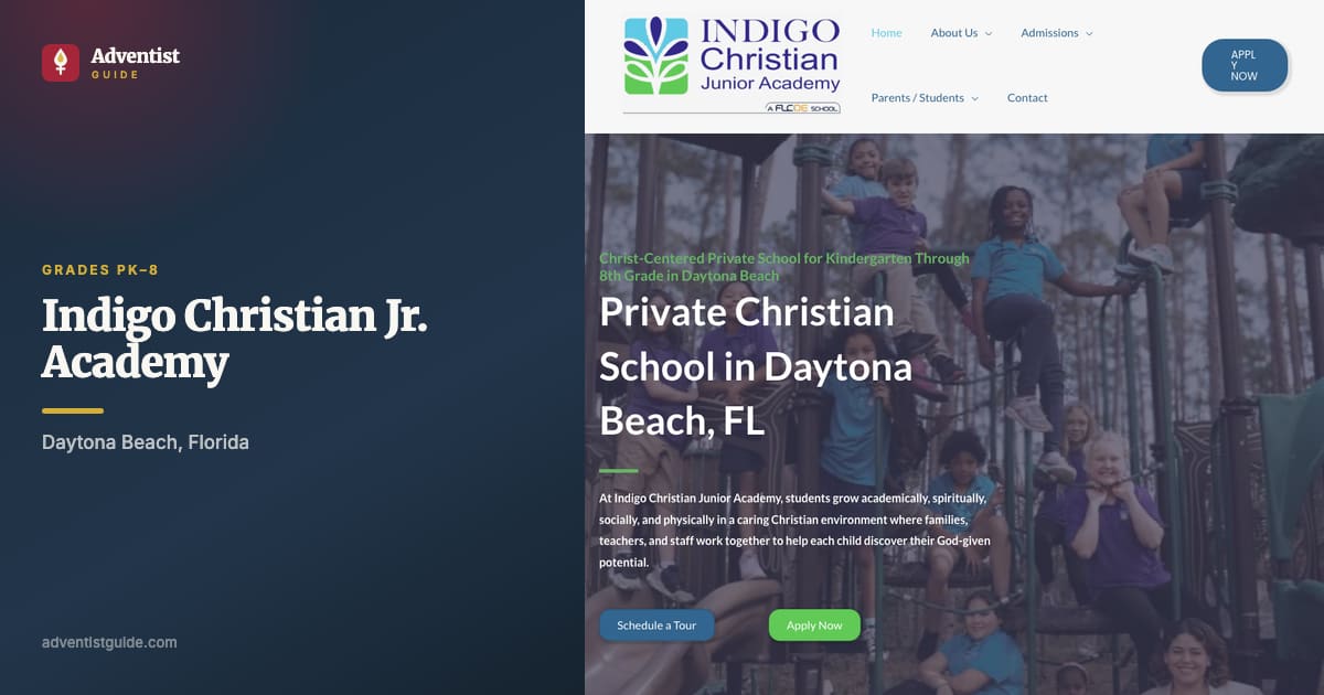 The Indigo Christian Jr. Academy website