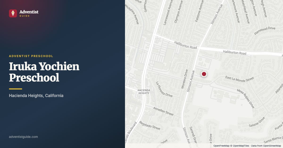 Map showing Iruka Yochien Preschool in Hacienda Heights, California