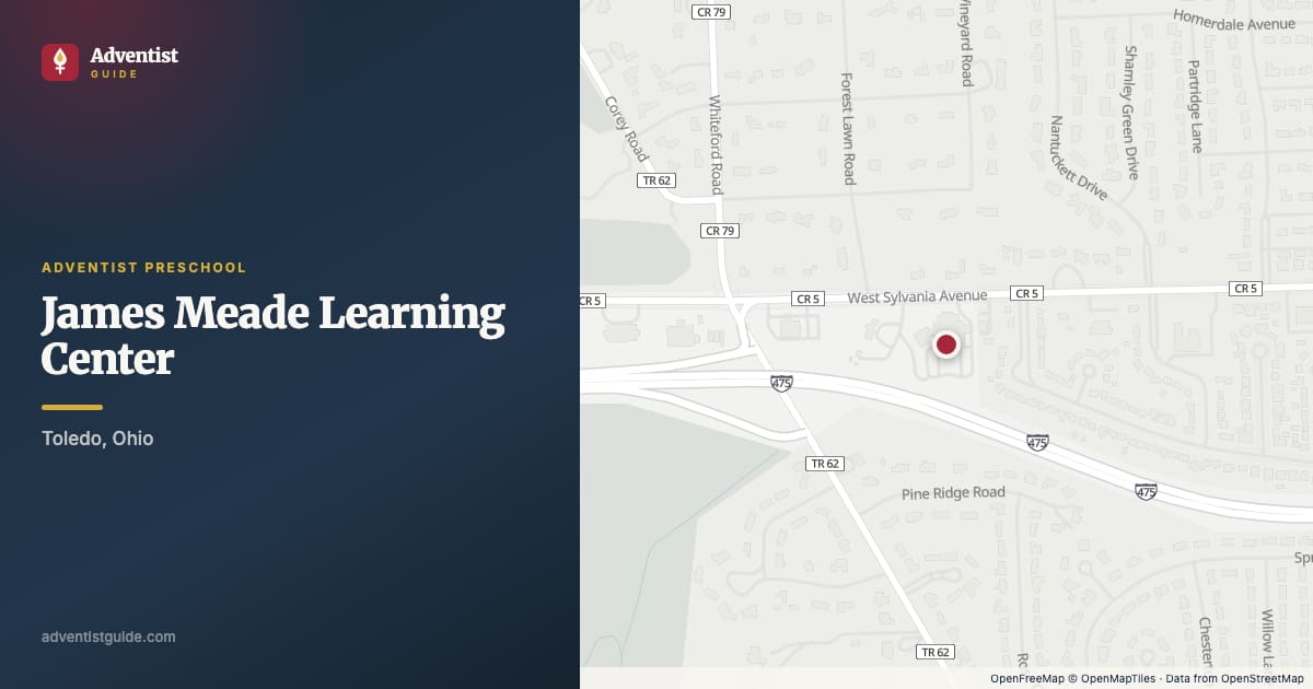 Map showing James Meade Learning Center in Toledo, Ohio