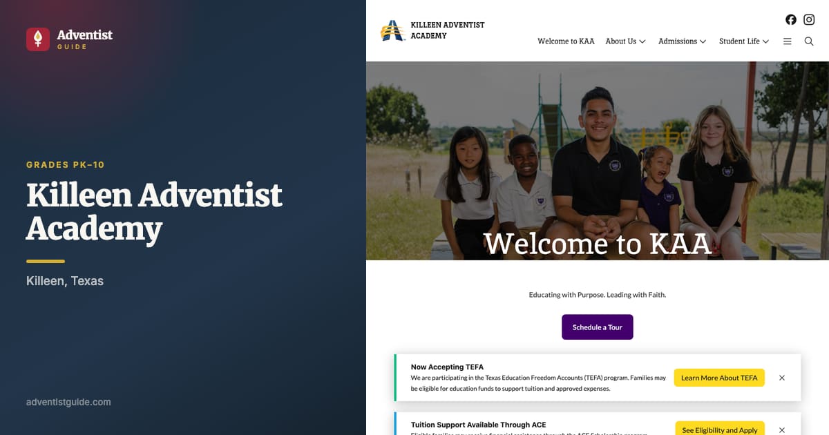 The Killeen Adventist  Academy website
