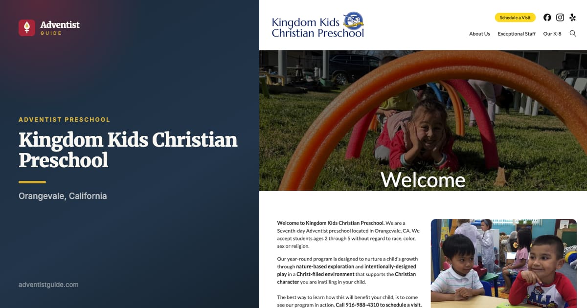 The Kingdom Kids Christian Preschool website
