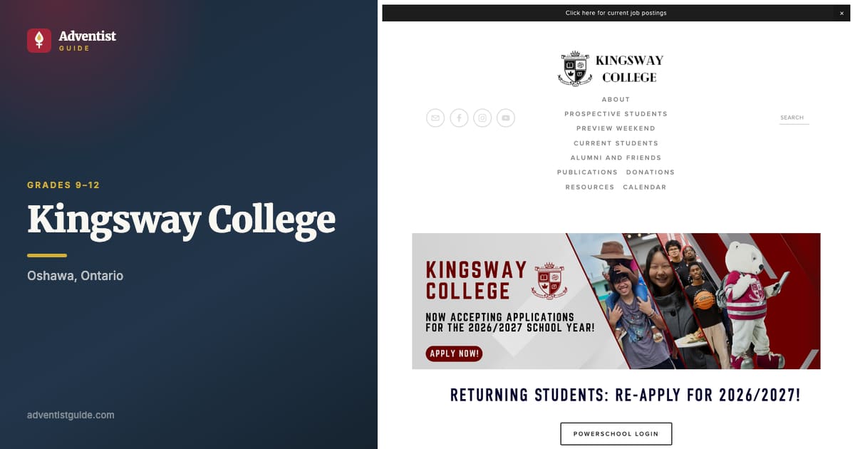 The Kingsway College website