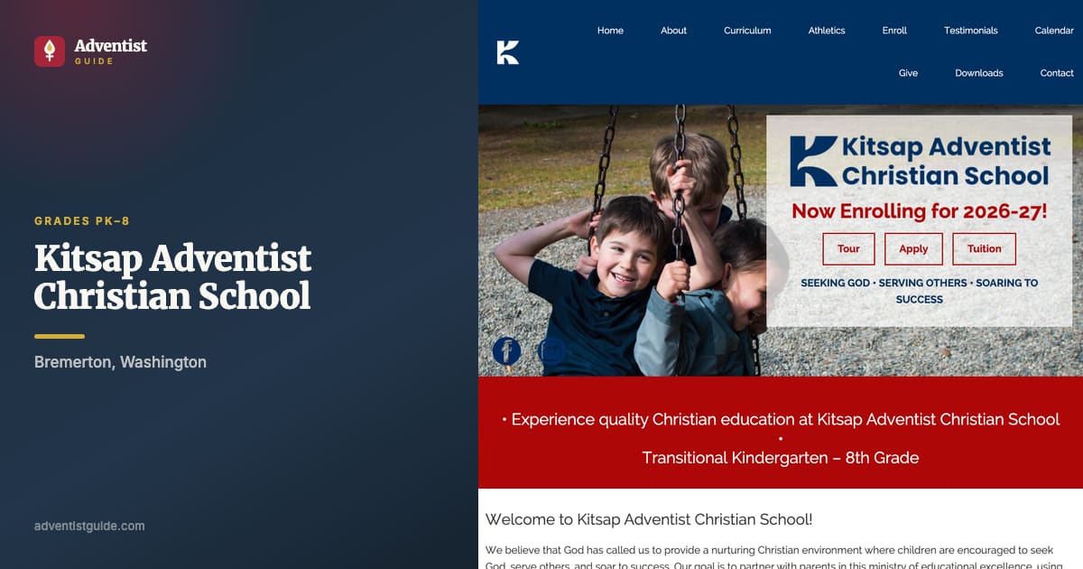 The Kitsap Adventist  Christian School website