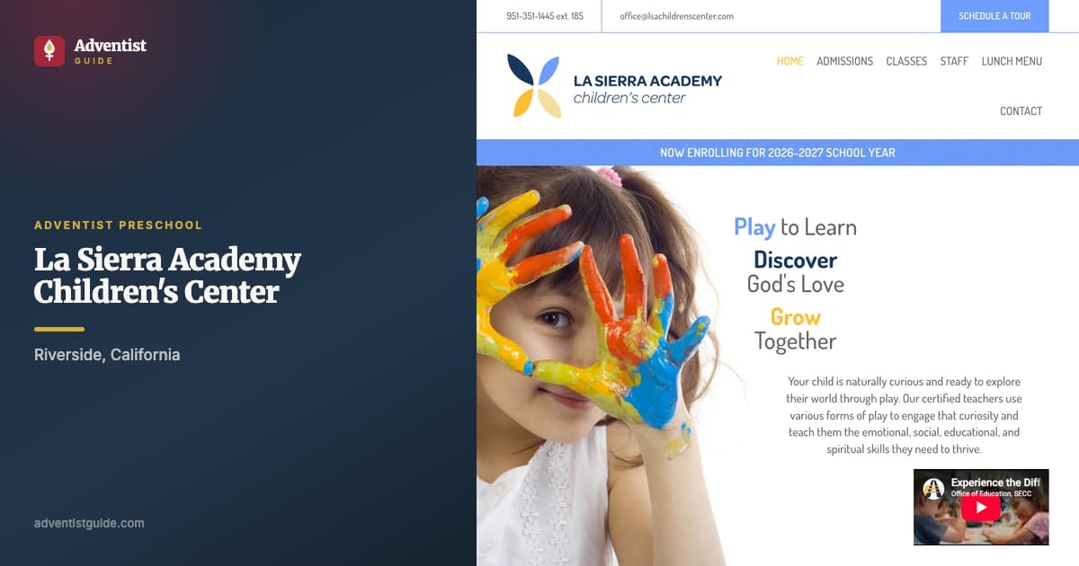 The La Sierra Academy Children's Center website