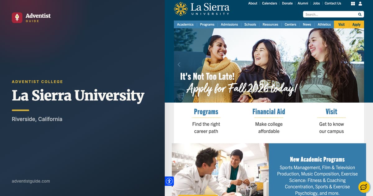 The La Sierra University website