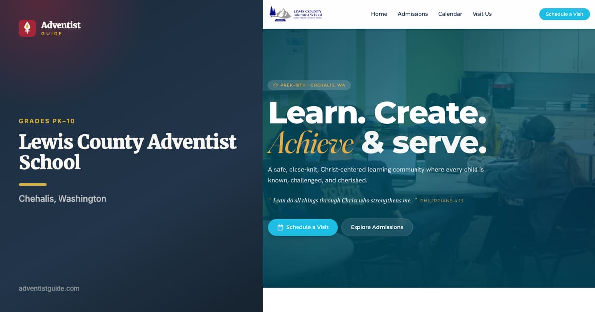 The Lewis County Adventist School website