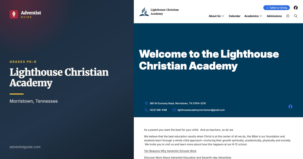 The Lighthouse Christian Academy website