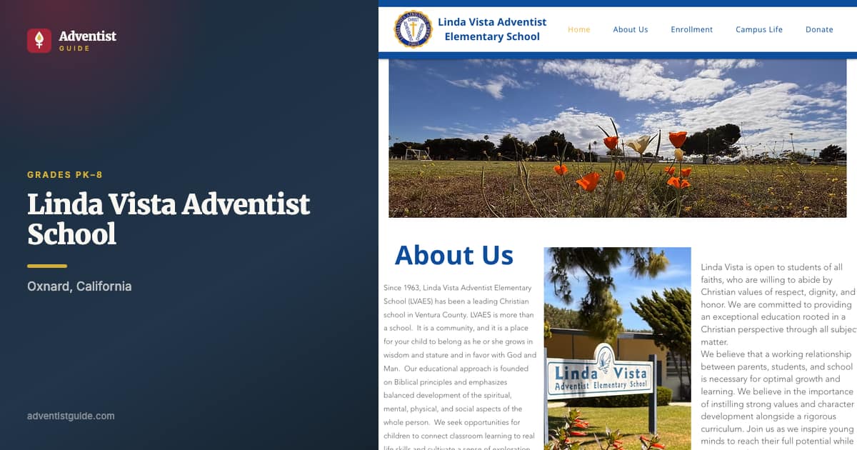 The Linda Vista Adventist School website