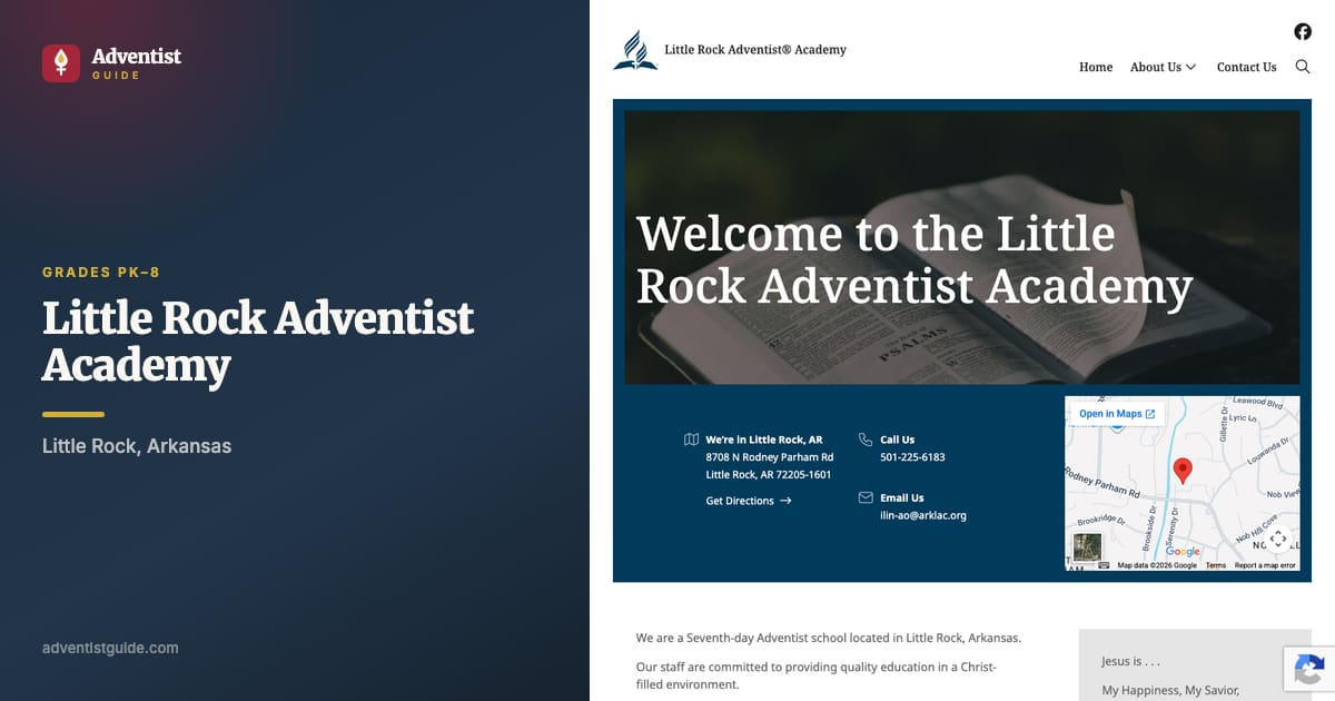 The Little Rock Adventist Academy website