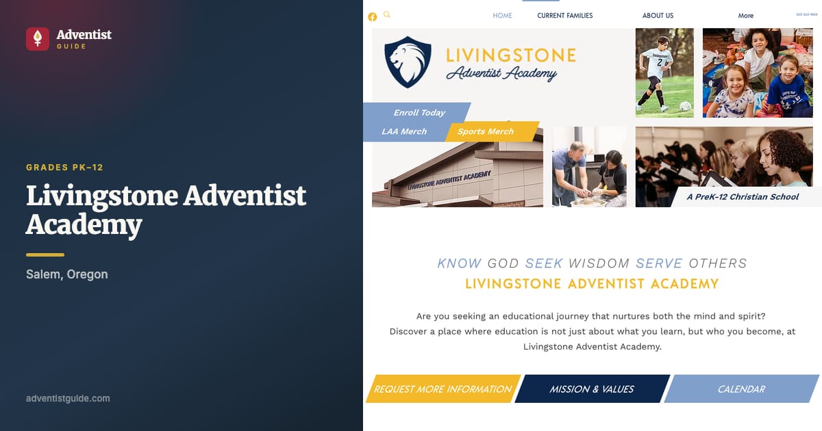 The Livingstone Adventist Academy website