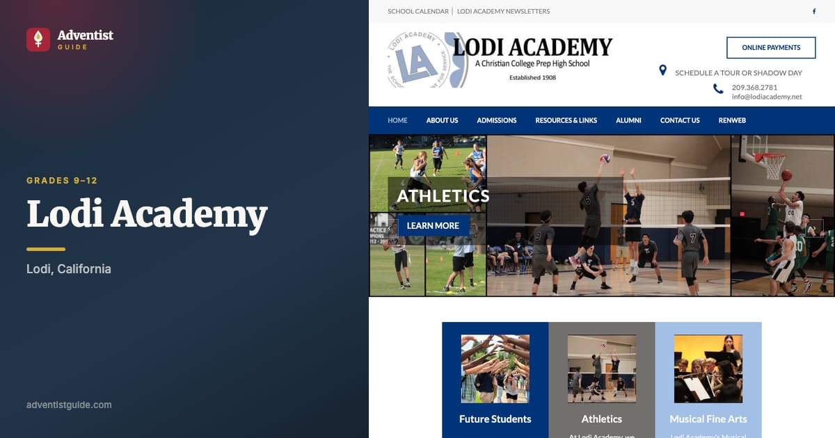 The Lodi Academy website