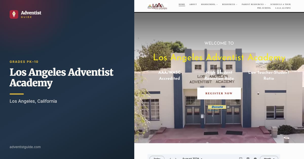The Los Angeles Adventist Academy website