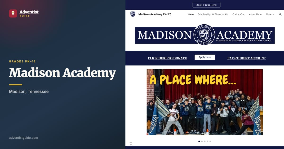 The Madison Academy website