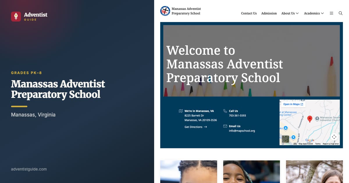 The Manassas Adventist Preparatory School website