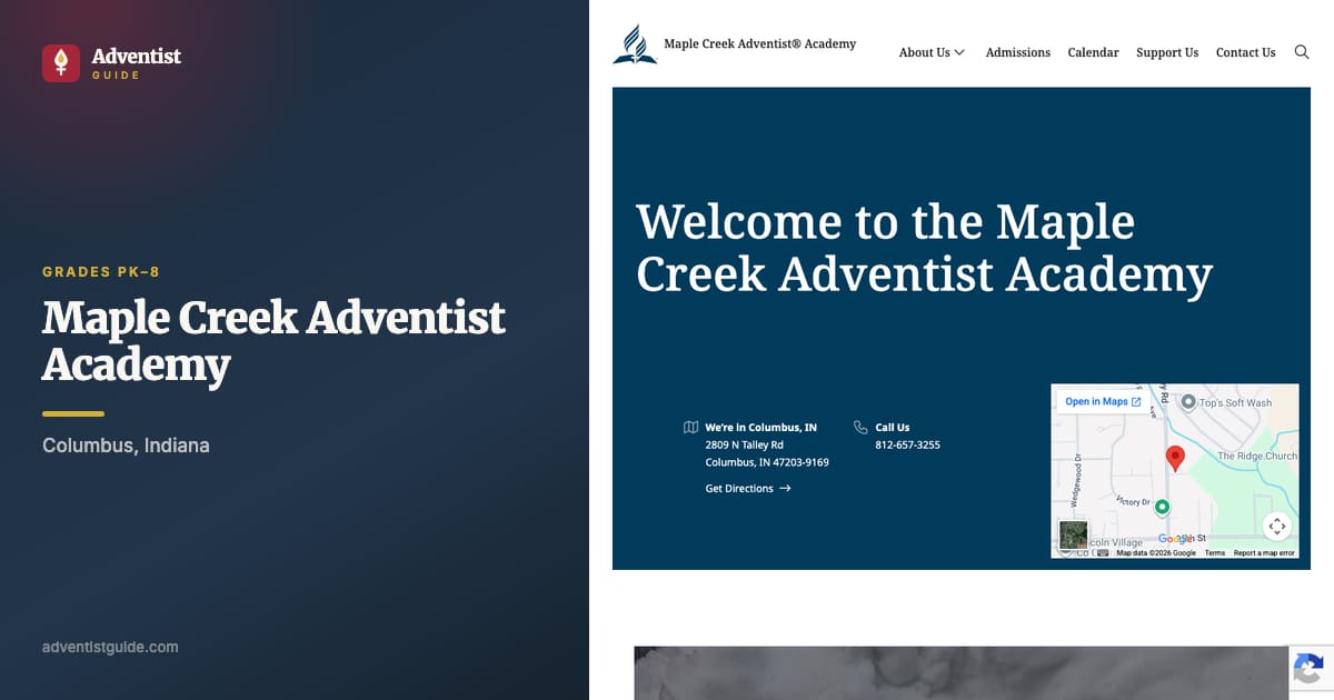 The Maple Creek Adventist Academy website
