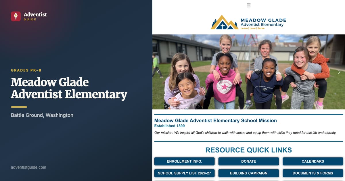 The Meadow Glade Adventist Elementary website