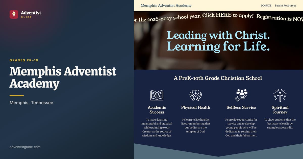 The Memphis Adventist Academy website