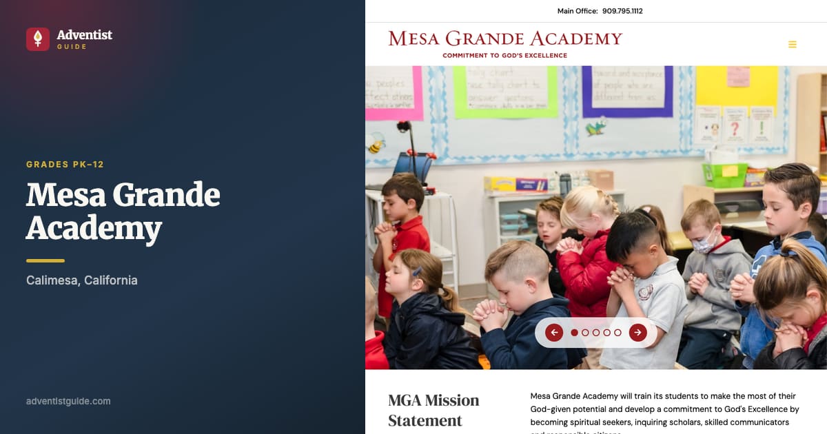 The Mesa Grande Academy website