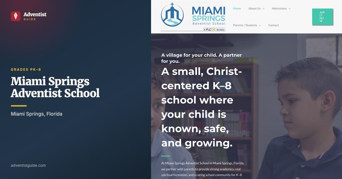 The Miami Springs Adventist School website