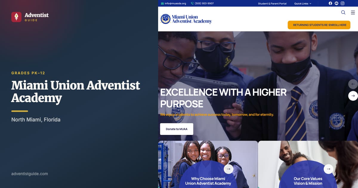 The Miami Union Adventist Academy website