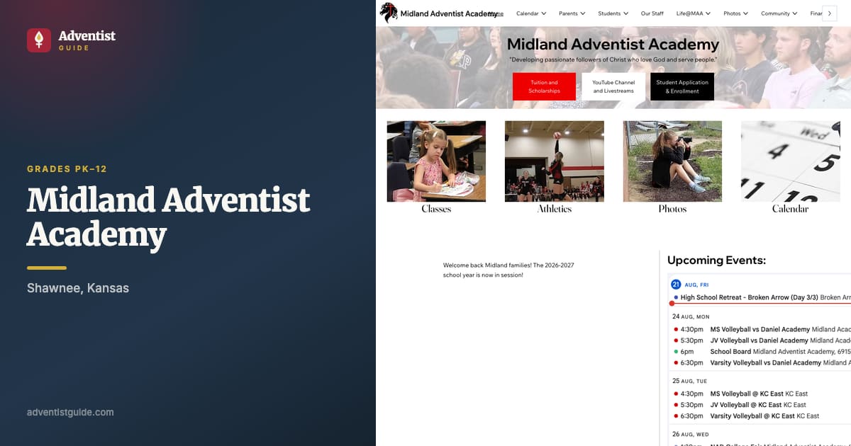 The Midland Adventist Academy website