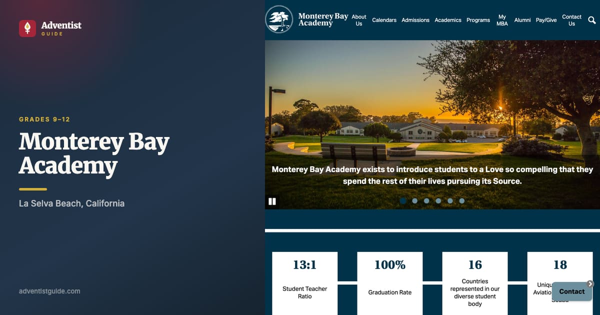 The Monterey Bay Academy website