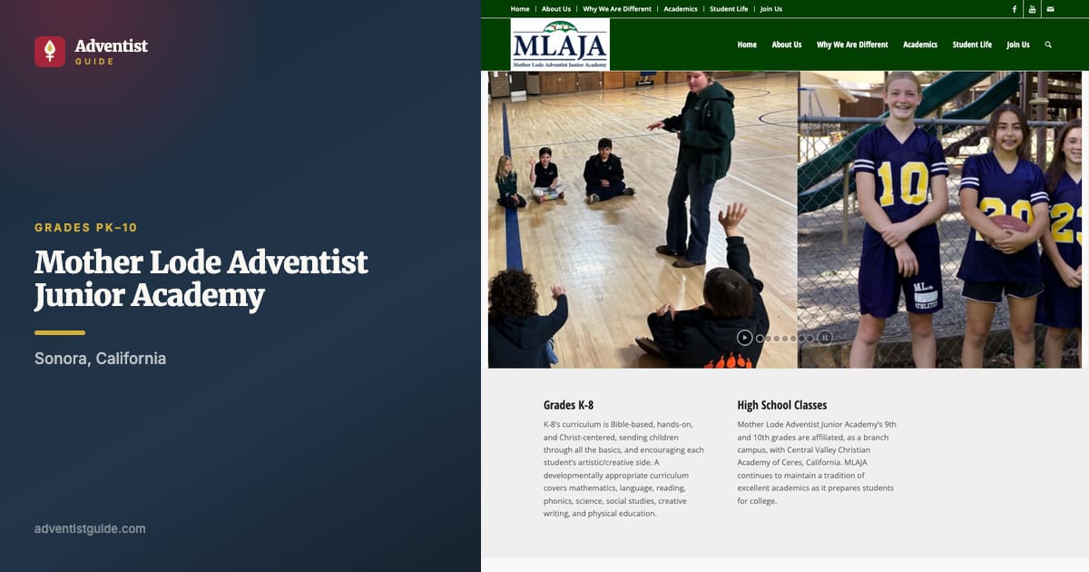 The Mother Lode Adventist Junior Academy website