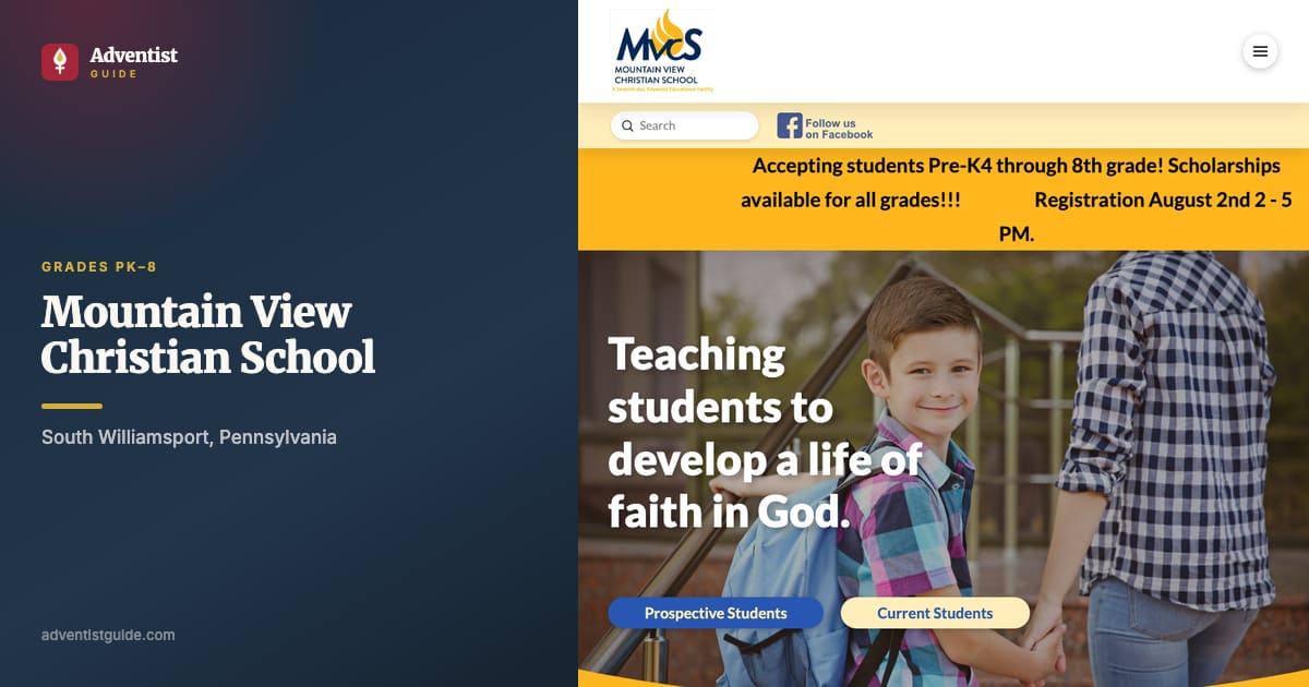 The Mountain View Christian School website