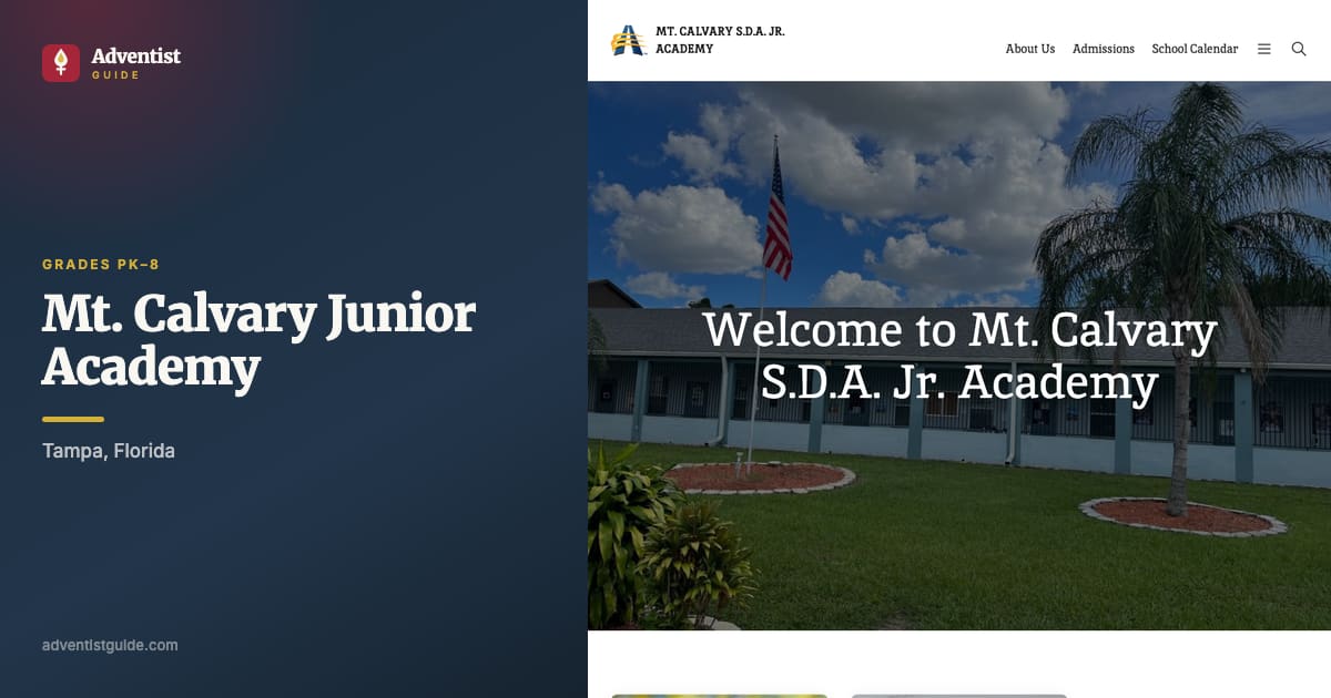 The Mt. Calvary Junior Academy website
